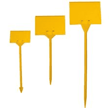 Norwood Large Display Stakes Yellow - Pack of 25 - Sage Horticultural