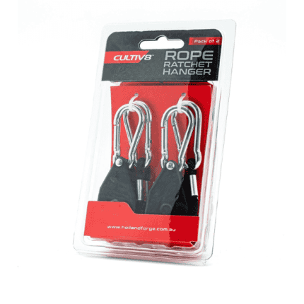 Cultiv8 Rope Ratchet Hanger with carabiner clips