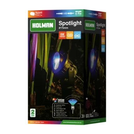 RGB Colour Spotlight for outdoor garden lighting with customizable settings