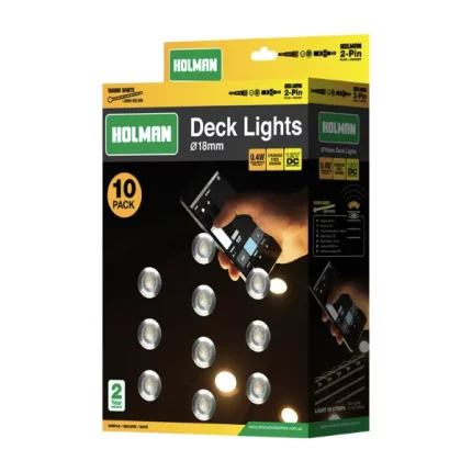 Holman 18mm Warm White Deck Lights for outdoor use