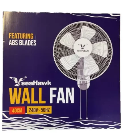 SeaHawk 40CM Wall Fan with ABS Blades for indoor grow rooms, offering oscillating airflow.