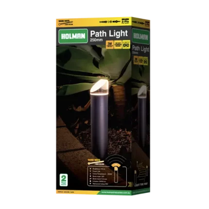 Durable, energy-efficient warm white path light for garden pathways