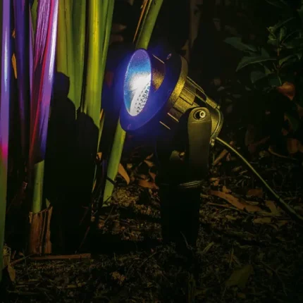 RGB Colour Spotlight for outdoor garden lighting with customizable settings