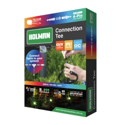 Holman 4-Pin Connection Tee for expanding RGB garden lights