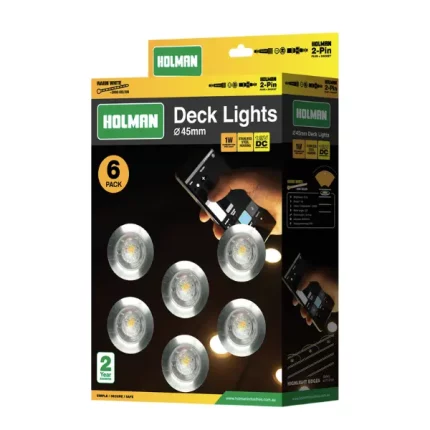 Holman 45mm Warm White Deck Lights for outdoor decks and patios