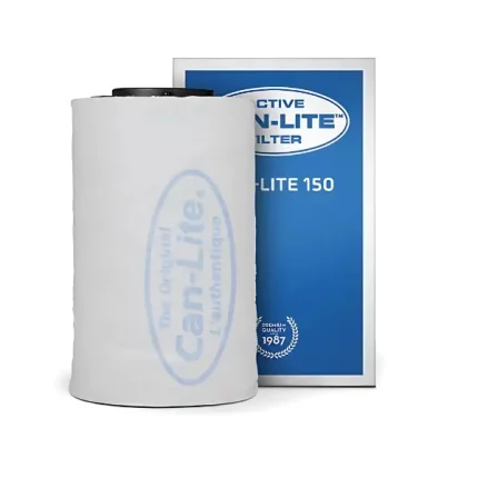 Can-Lite Carbon Filter 150 with 100mm Flange, ideal for odor removal in indoor grow rooms.