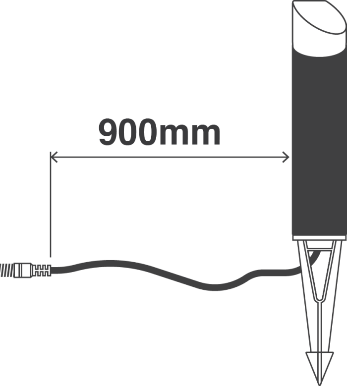 Durable, energy-efficient warm white path light for garden pathways