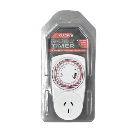 Cultiv8 Mechanical Timer for automated control of electrical devices in home or commercial setups