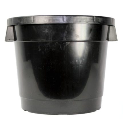 Black 15L flower bucket with handle, 300mm diameter, perfect for horticultural and gardening tasks