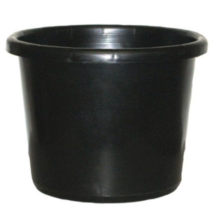 Black 18L flower bucket with 330mm diameter and 315mm height, ideal for gardening and horticultural tasks