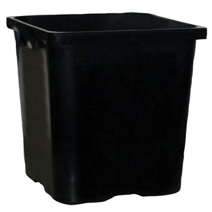 Black 18L square flower bucket with 300mm depth and 290mm width, ideal for gardening tasks