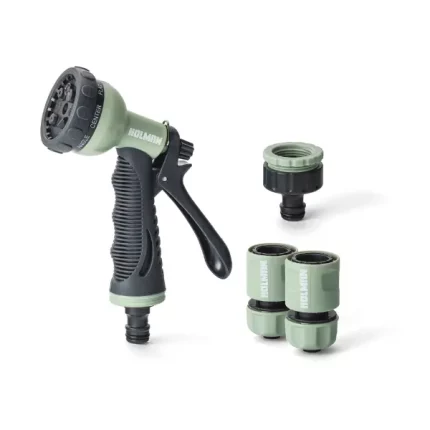 Holman ColourDip™ Spray Gun in Sage with 12mm connectors and 8 spray functions for garden watering