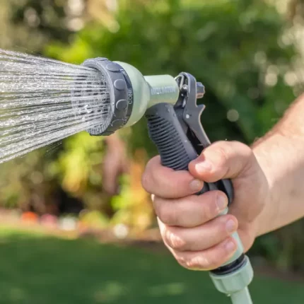 Holman ColourDip™ Spray Gun in Sage with 12mm connectors and 8 spray functions for garden watering