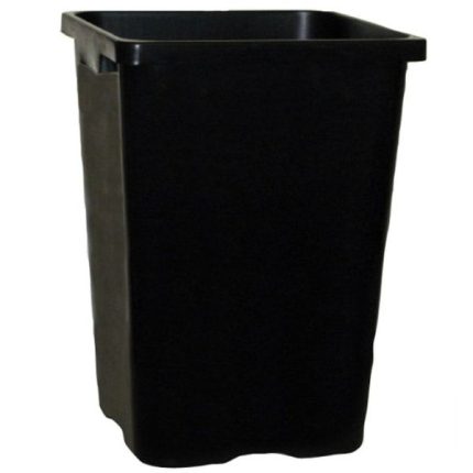 24L black square flower bucket with 290mm diameter and 400mm depth, ideal for garden tasks