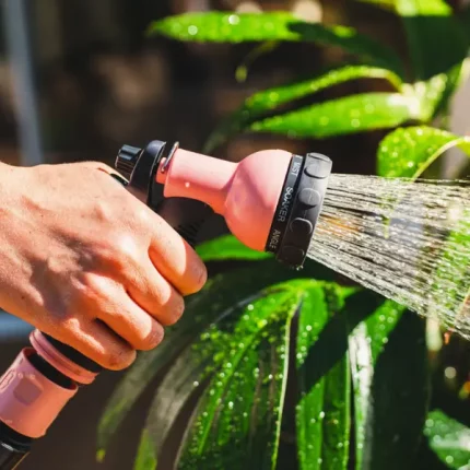 Holman ColourDip™ Spray Gun in Papaya with 12mm connectors and 8 adjustable spray patterns for garden watering