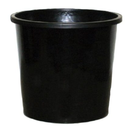 Black 5L flower bucket with 200mm diameter, ideal for horticulture and gardening