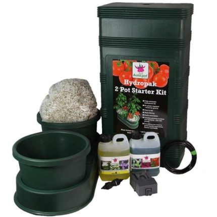 AutoPot® Hydropak Starter Kits with pots, trays, reservoir, and wicking system for hydroponic and soil-based growing