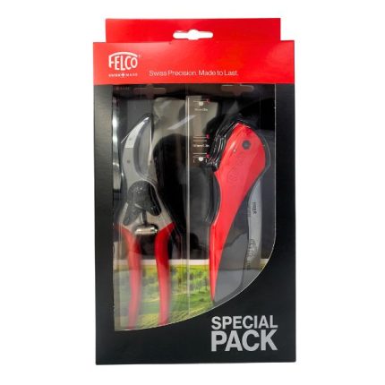 Felco 2 Pruning Shear and Felco 600 Pull Saw set for precise gardening and landscaping tasks