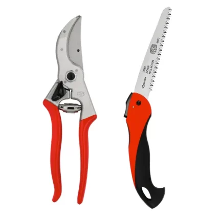 Felco 4 Pruning Shear and Felco 600 Pull Saw set for versatile gardening tasks