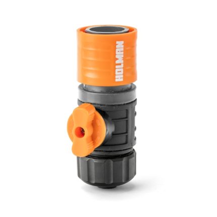 Holman Grip ‘n’ Lock Hose Connector with integrated flow control for secure garden hose connections