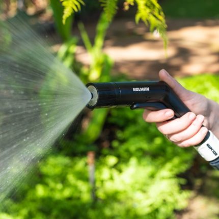 Holman Luxe Watering™ Metal Spray Gun with ergonomic grip and multiple spray patterns for watering and cleaning