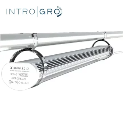 IntroGro 42W LED Grow Light, 6500K spectrum, 95cm bar, linkable for indoor plant growth