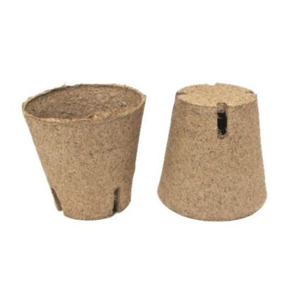 Jiffy Round Pot 80mm with Slits, biodegradable pot with enhanced aeration for sustainable gardening