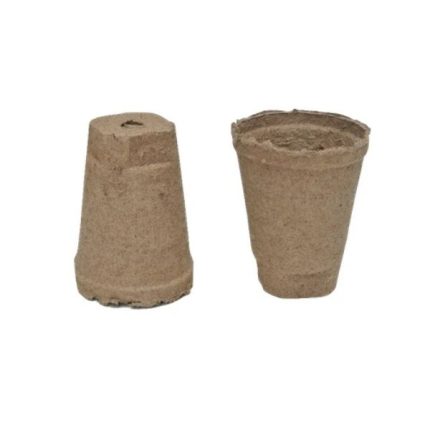 Jiffy Round Tall Pot 70mm with Hole, biodegradable pot made of peat for sustainable gardening