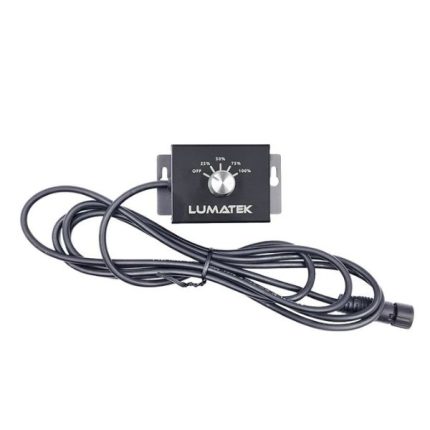 Lumatek 3-Pin LED Dimmer with a 2.5-meter cable and rotary dial for light intensity control