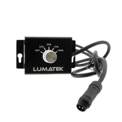 Lumatek 3-Pin LED Dimmer with a 2.5-meter cable and rotary dial for light intensity control