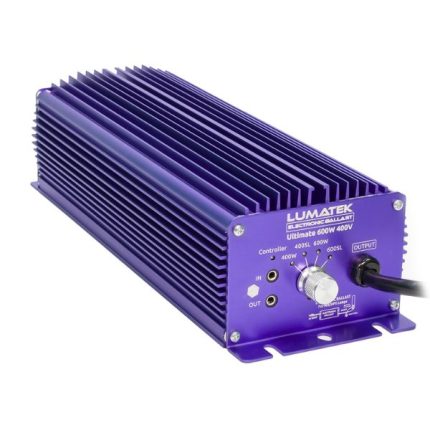 Lumatek Ultimate Pro 600W 400V Controllable Ballast with advanced lighting control features.