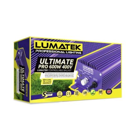 Lumatek Ultimate Pro 600W 400V Controllable Ballast with advanced lighting control features.