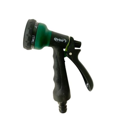 Orbit Turret Adjustable 7-Pattern Nozzle, ergonomic and durable with multiple spray patterns for garden and outdoor use