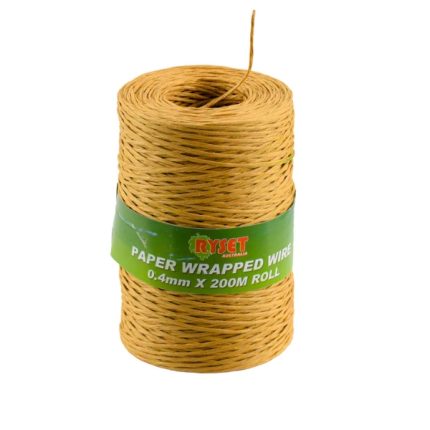 Roll of Ryset Paper Tie Wire with biodegradable paper coating for eco-friendly gardening