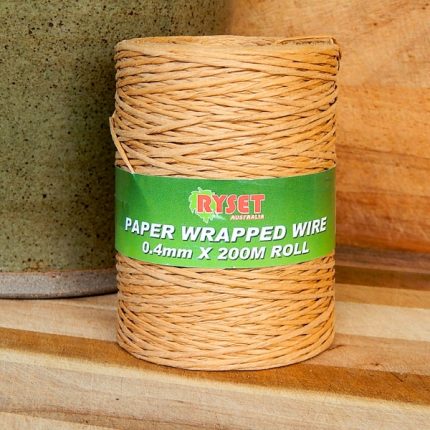 Roll of Ryset Paper Tie Wire with biodegradable paper coating for eco-friendly gardening