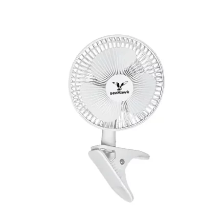 SeaHawk 150mm Clip On Fan with adjustable tilt and clip design for grow tents.