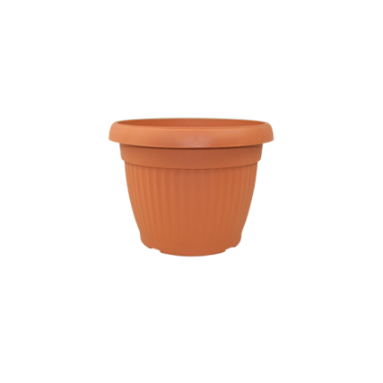 Vesna Design Pot 134mm in terracotta color, suitable for decorative and practical gardening.