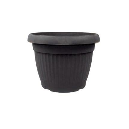 Vesna Design Pot in 348mm size with a sleek black finish, ideal for medium to large plants.