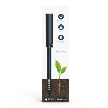 iBebot Soil Quality Sensor, Bluetooth-enabled device for measuring soil moisture and nutrients with cloud-based connectivity